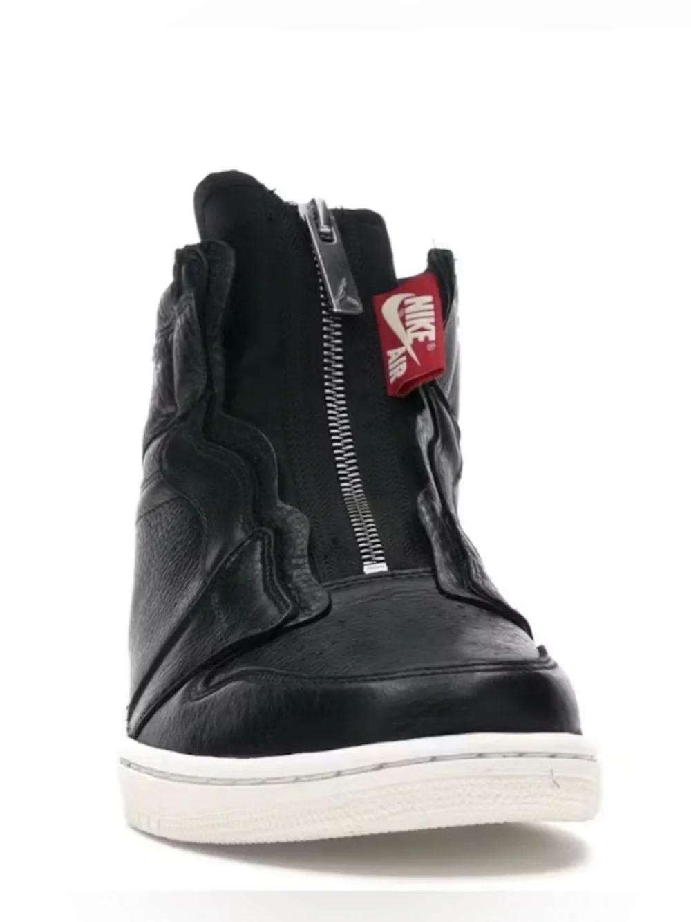 Jordan High-Top Sneaker in Black with White Sole